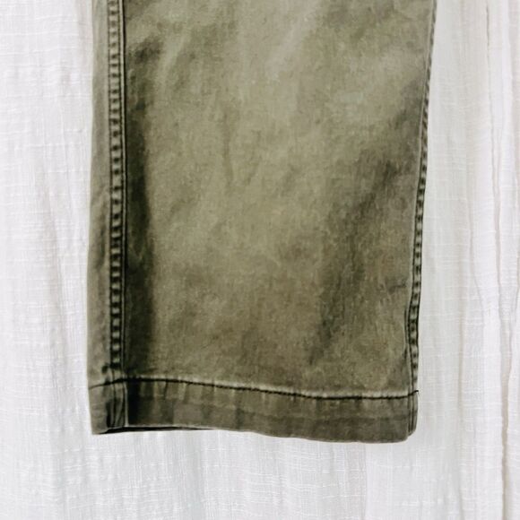 Land's End Military Green Cotton Blend Pocketed Womens Pants Size 8 - Picture 4 of 9